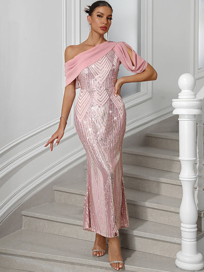 Astraea one shoulder evening Gown