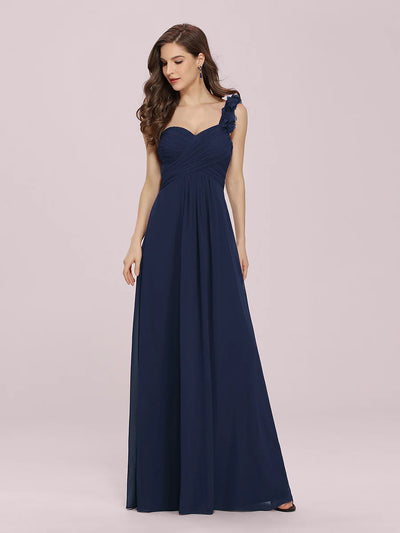 Asymmetrical Angel One-shoulder Chiffon bridesmaid dress