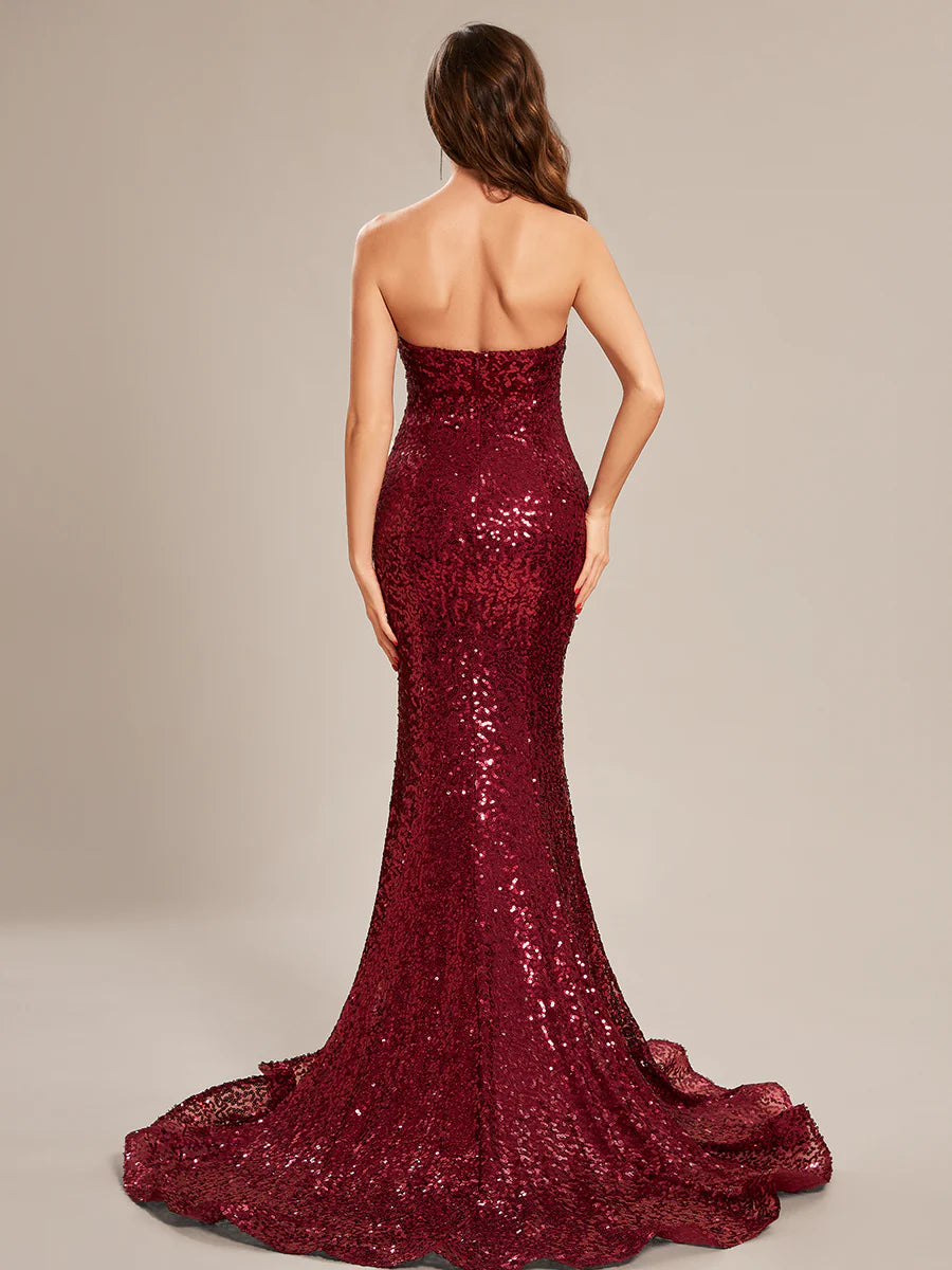 Luxe Shimmer Sweetheart Mermaid Prom Evening Dress 