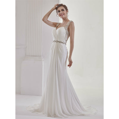 Chicely Sweetheart Crystal straps mermaid wedding dress