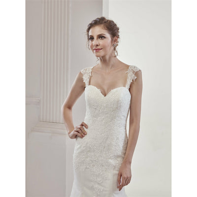 Chicely sweetheart chantilly lace mermaid wedding dress1
