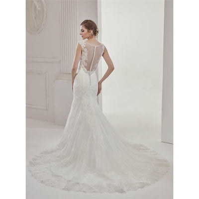 Chicely sweetheart chantilly lace mermaid wedding dress2
