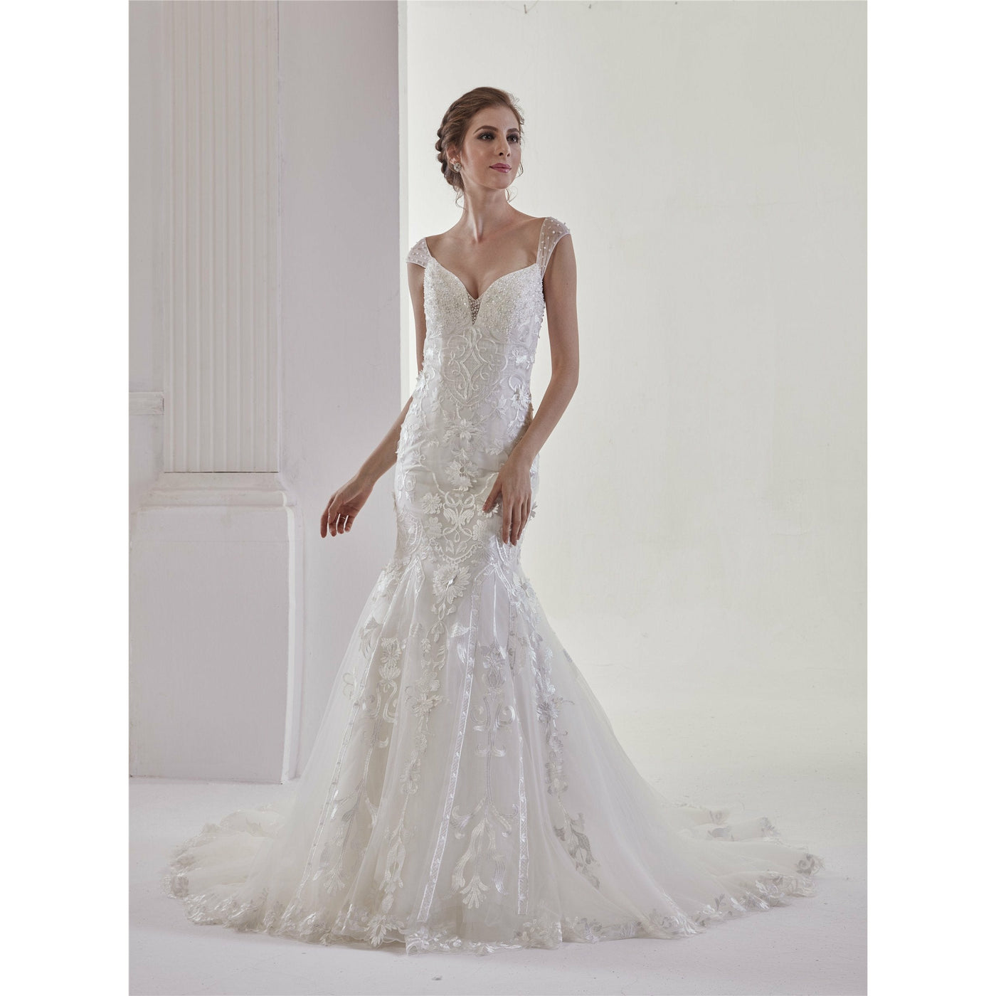 crystal sweetheart mermaid wedding dress Plus Size Mermaid Crystal Lace Beads Sweetheart Long Train African Custom Made Ruffless Wedding Dresses