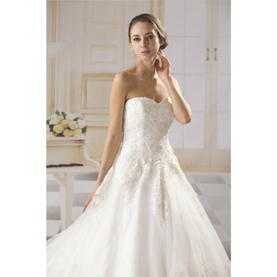 Chicely sweetheart crystal beaded wedding ball gown1