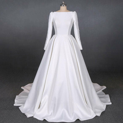 Royal silk cathedral wedding gown1