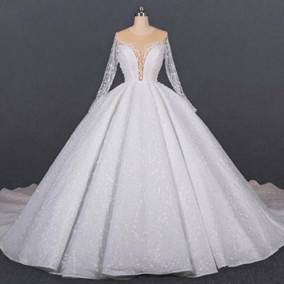 sweetheart sequin wedding ballgown1