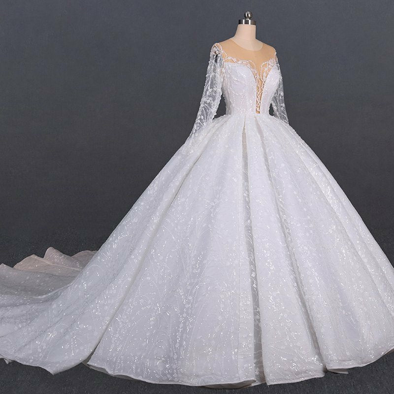 sweetheart sequin wedding ballgown2
